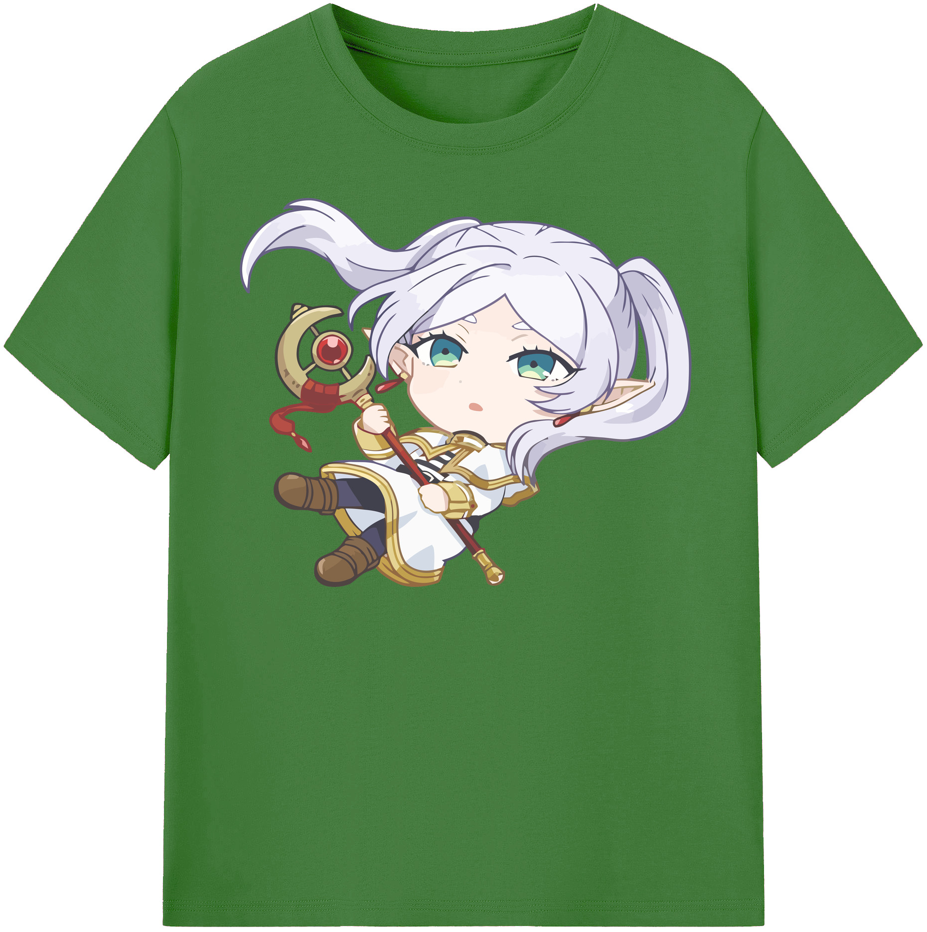 （画像用） 葬送のフリーレン Frieren レディースカジュアルプリントTシャツ（綿100％）